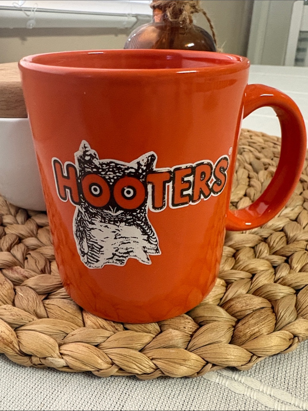 Hooters Orange Logo Mug with Owl Graphic